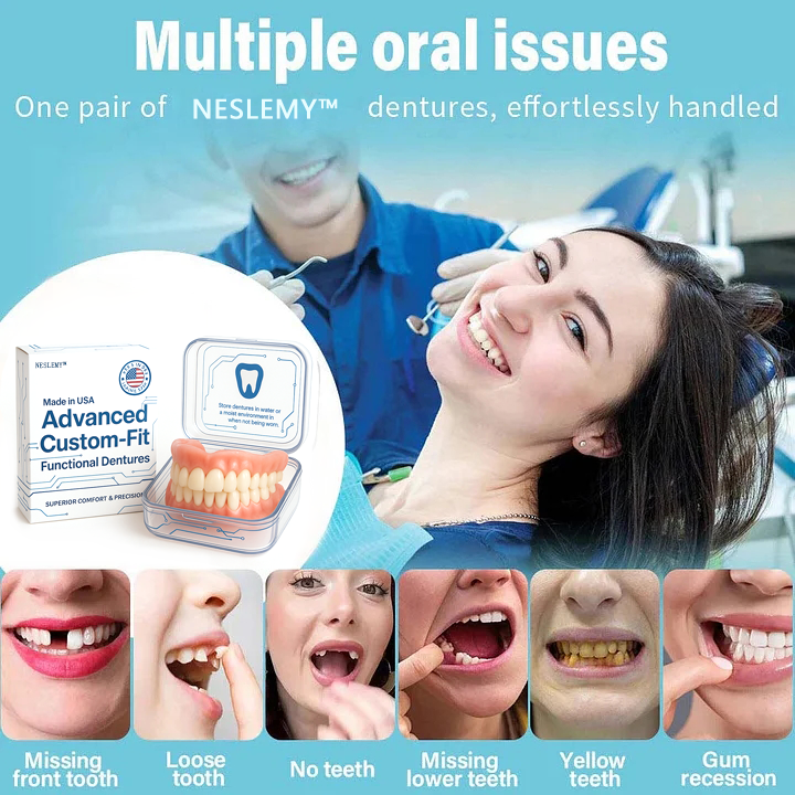 NESLEMY™🦷 Advanced Comfort-Fit Custom Denture Set 🦷 (Clinically proven for all-day comfort — trusted by over 100,000 satisfied users globally)