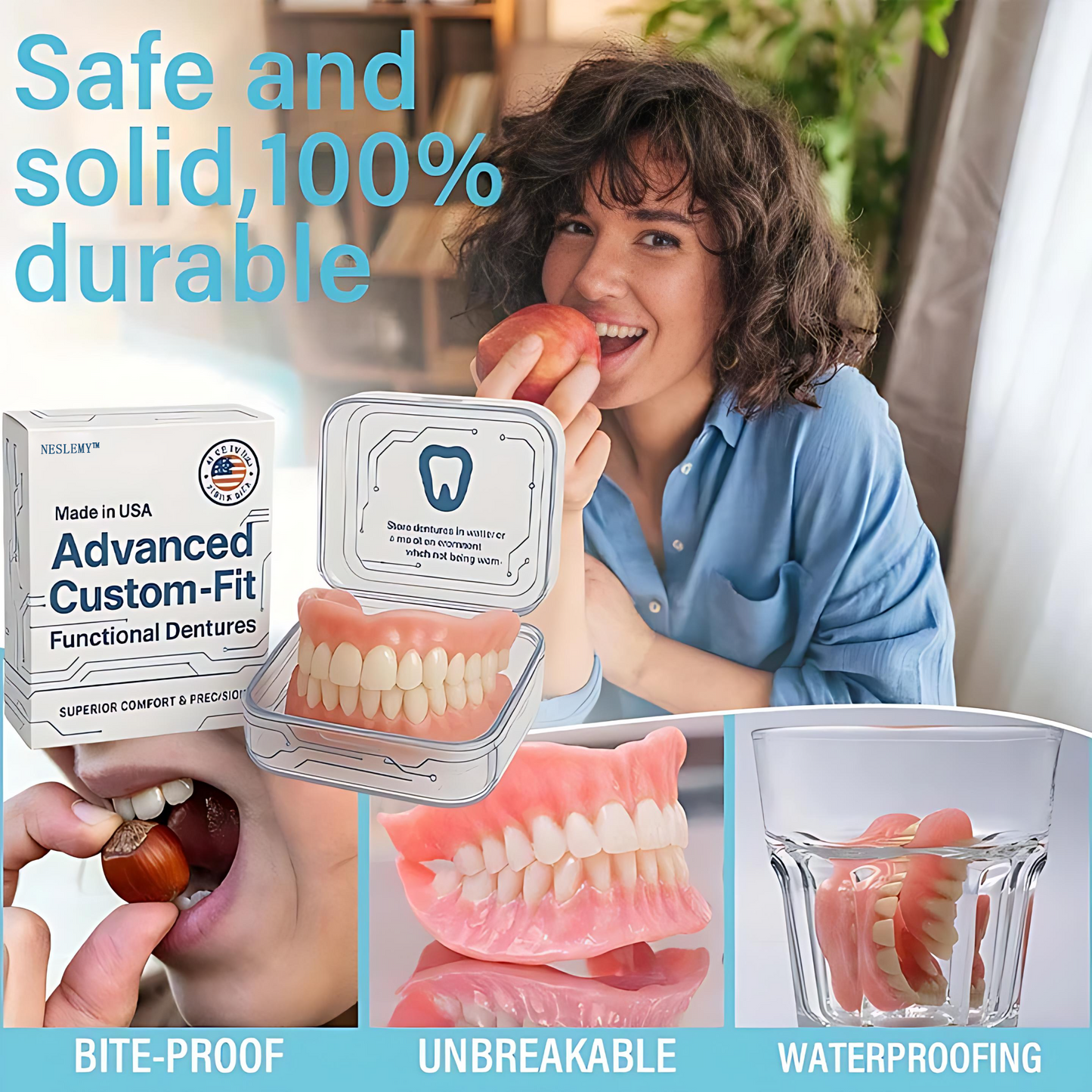 NESLEMY™🦷 Advanced Comfort-Fit Custom Denture Set 🦷 (Clinically proven for all-day comfort — trusted by over 100,000 satisfied users globally)