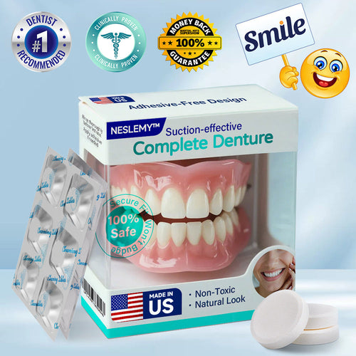 ✅ Made and Shipped from the US | Suction-fit Complete Denture👵