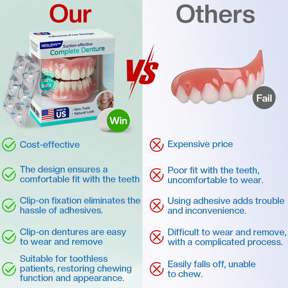 ✅ Made and Shipped from the US | Suction-fit Complete Denture👵