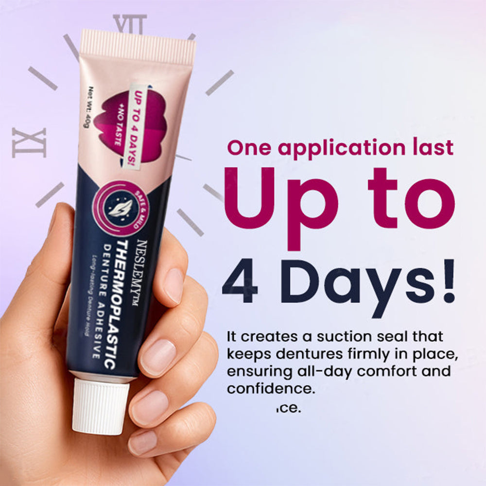 NESLEMY™ Thermoplastic Denture Adhesive – 🌟 Long-Lasting Comfort & 💪 Superior Hold