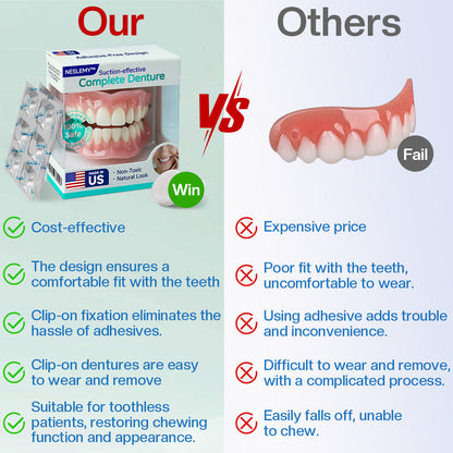✅ Made and Shipped from the US |  Suction-fit Complete Denture👵